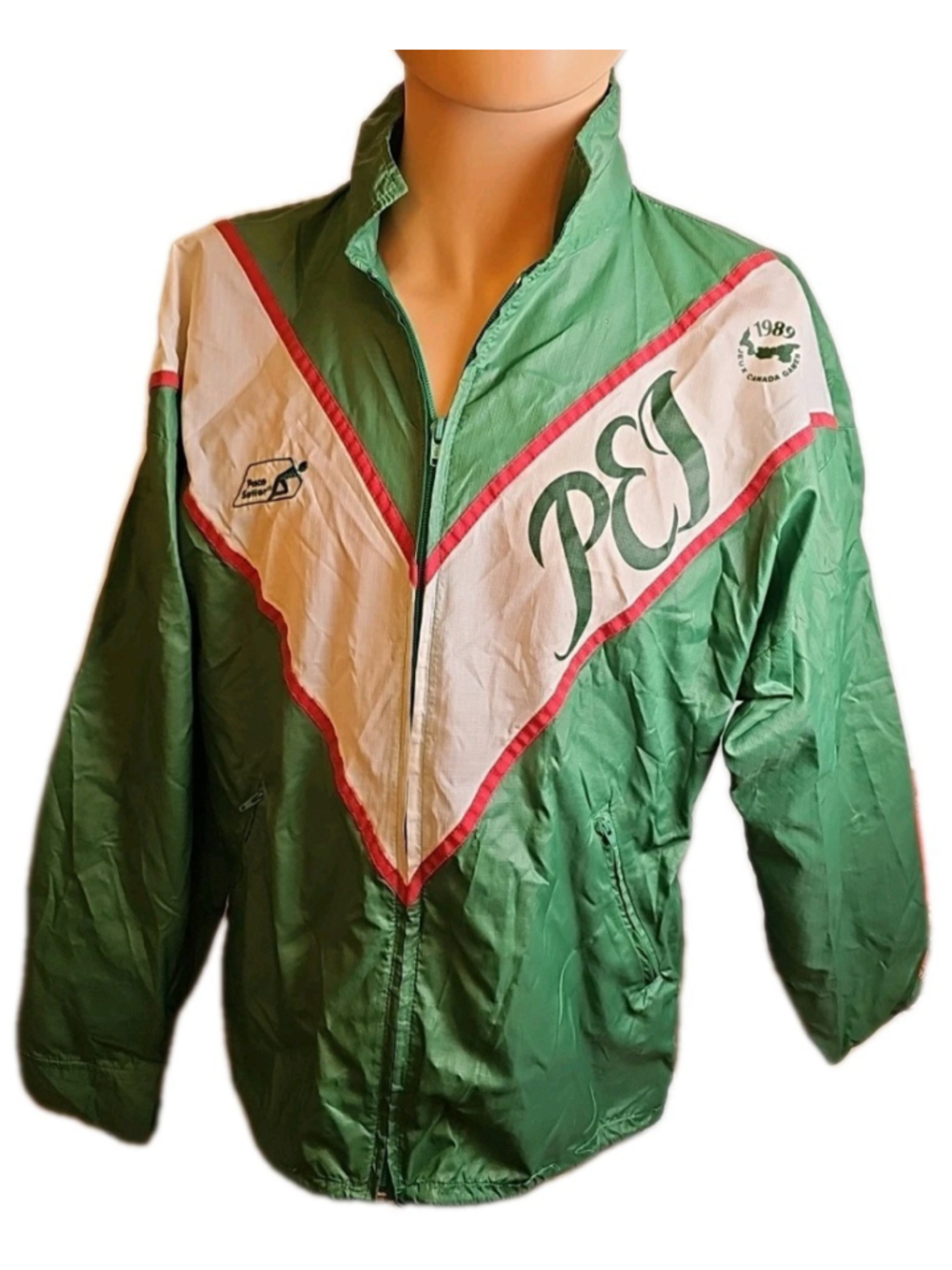Vintage 80s 1989 Canada Games PEI Pace Setter Jacket Adult Medium Made In Canada